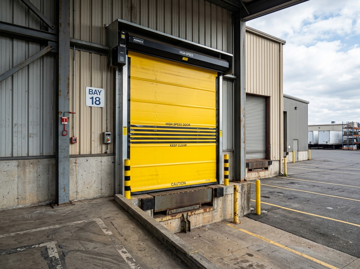 High-speed commercial door installed in Detroit warehouse facility