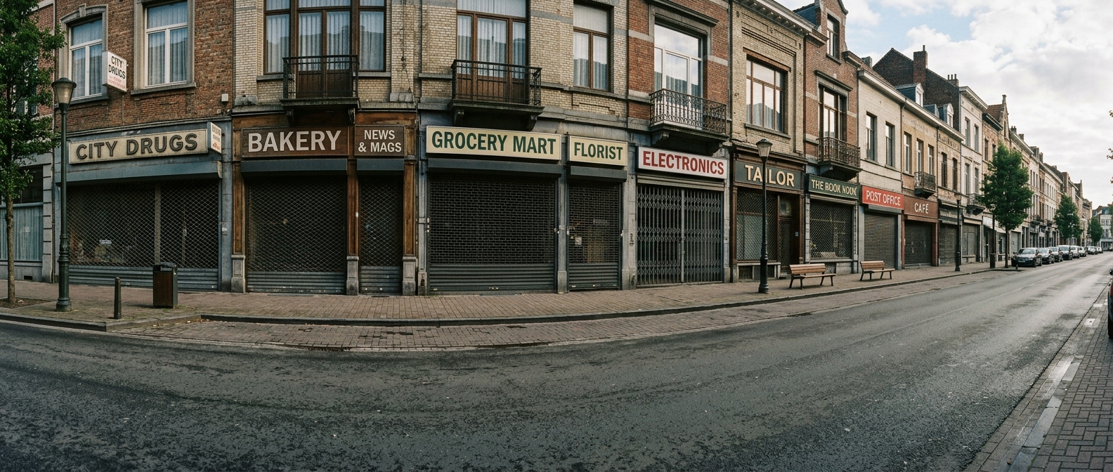 Installed security grille on commercial property in Detroit