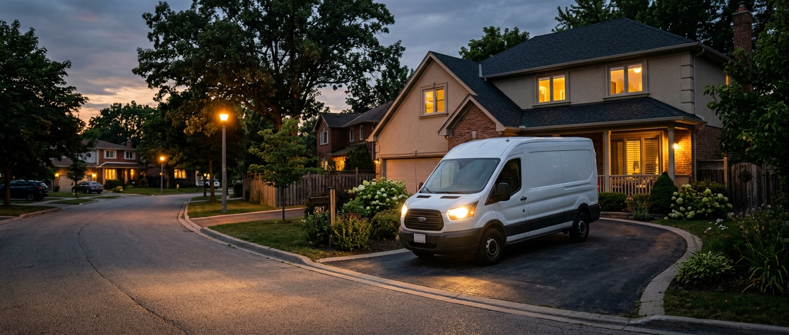 313 Garage Door technician on emergency call at night in Metro Detroit